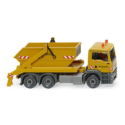 Wiking MAN TGS Euro 6c, Leonhard white, set down dump truck