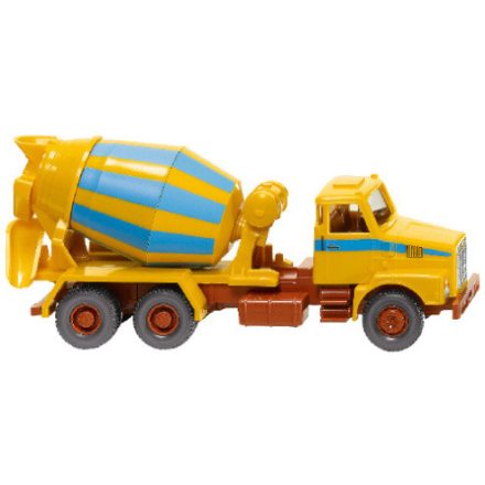 Wiking Volvo N10, yellow/blue, cement mixer, 1973