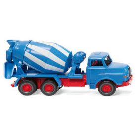 Wiking MAN cement mixer, blue/white, 1969