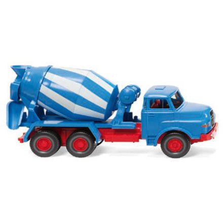 Wiking MAN cement mixer, blue/white, 1969