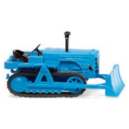 Wiking Hanomag K55 crawler tractor, light blue, with Räumschild, 1952