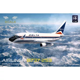   X-Scale Boeing 737-2S3 Delta Airlines with 3D-Printed Engine Fan Blades repülő makett