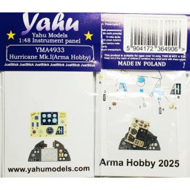   Yahu Models Hawker Hurricane Mk.I - Instrumet Panel (Arma Hobby)