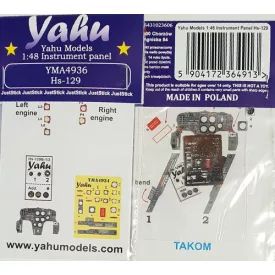 Yahu Models Henschle Hs 129 - Intrument Panel (Takom)