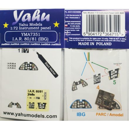 Yahu Models IAR-80 / IAR-81 C - Pre-Painted Instrument Panel (IBG)