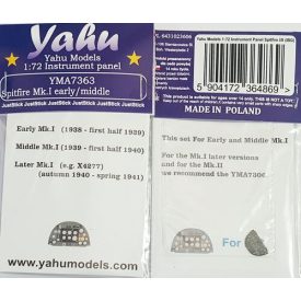   Yahu Models Supermarine Spitfire Mk.I Early/Middle - Instrumet Panel (IBG)