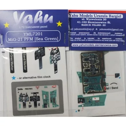 Yahu Models MiG-21 PFM Sea Green (RV Aircraft)