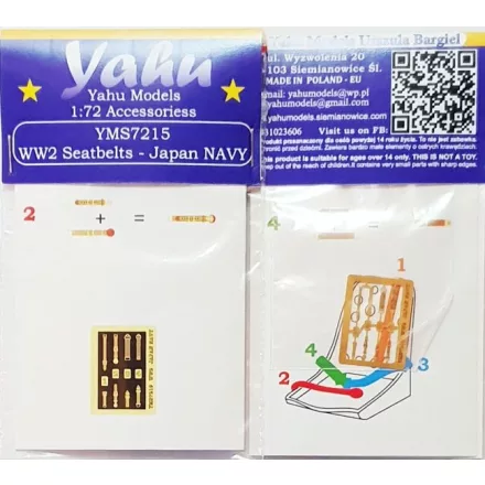 Yahu Models WW seatbelts Japan NAVY