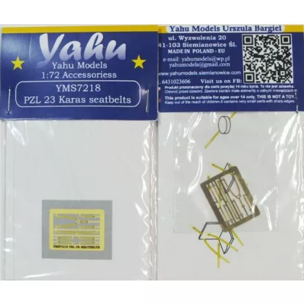 Yahu Models PZL P.23 / P.42 / P.43 seat belts