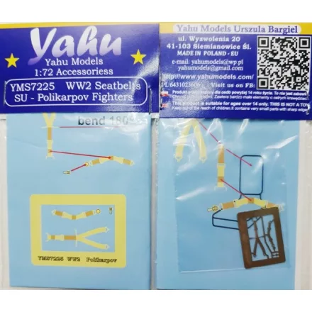Yahu Models WW2 Seatbelts - Polikarpov