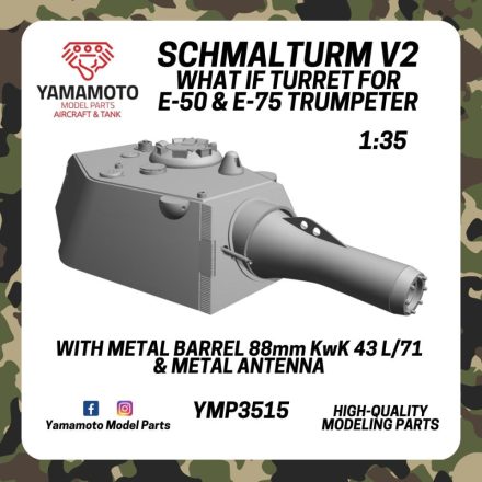 Yamamoto Model Parts Schmalturm V2 "What If" Turret for E-50 & E-75 (Trumpeter)