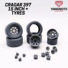 Yamamoto Model Parts CRAGAR 397 15" WITH TYRES PROKIT