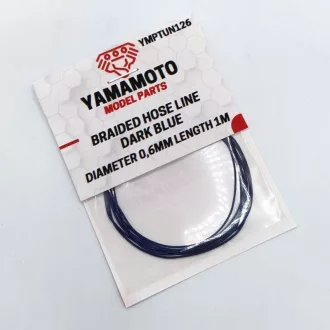   Yamamoto Model Parts Braided Hose Line Dark Blue 0,6mm / 1m modellező vezeték