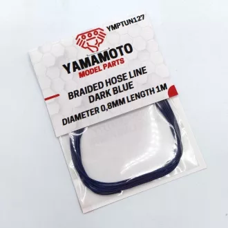   Yamamoto Model Parts Braided Hose Line Dark Blue 0,8mm / 1m modellező vezeték