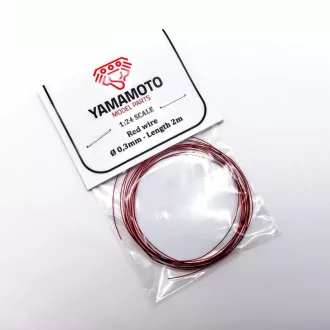 Yamamoto Model Parts Black red 0,3mm 2m modellező vezeték