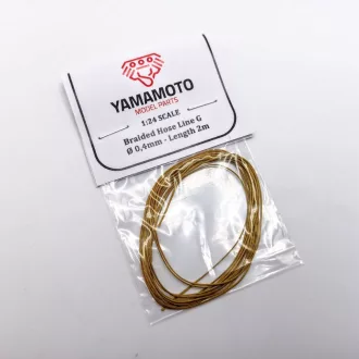   Yamamoto Model Parts Braided Hose Line Gold 0,4mm 2m modellező vezeték