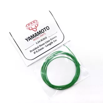   Yamamoto Model Parts Braided Hose Line Green 0,3mm 1m modellező vezeték