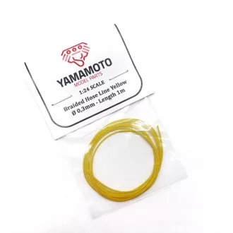   Yamamoto Model Parts Braided Hose Line Yellow 0,3mm 1m modellező vezeték