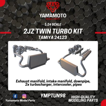 Yamamoto Model Parts 2JZ Twin Turbo Kit (Tamiya)