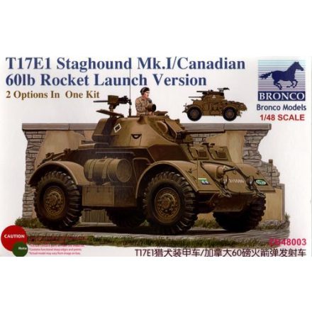 Bronco Staghound Mk.I Late Production with 60lb rocket makett