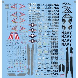   ZDH Decals F-4J Phantom II VF-74 "Be-Devilers" USS NIMITZ 1975-1977 matrica